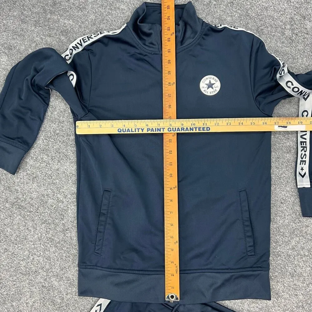 Converse Tracksuit Youth Boys M/L Medium/Large Navy Full Zip Skater Set *READ